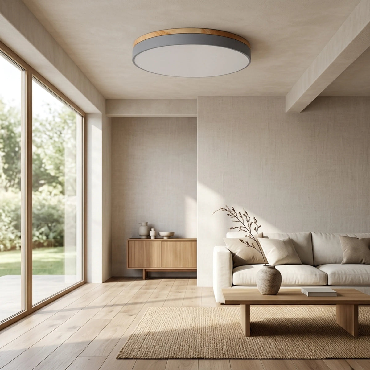 Round Disc Flush Mount Ceiling Light