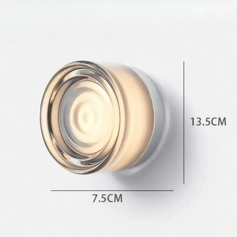 Round Scandinavian LED Wall Lamp with Tinted Glass Shade