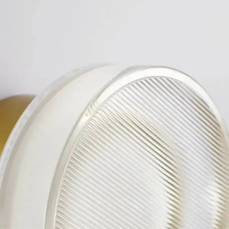 Round Scandinavian LED Wall Lamp with Tinted Glass Shade