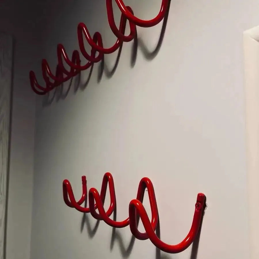 Scandinavian Metal Wall Coat Rack with 3 Hooks