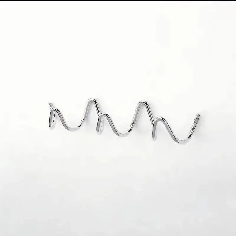 Scandinavian Metal Wall Coat Rack with 3 Hooks
