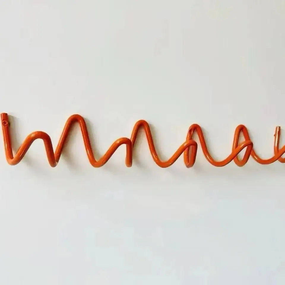 Scandinavian Metal Wall Coat Rack with 3 Hooks