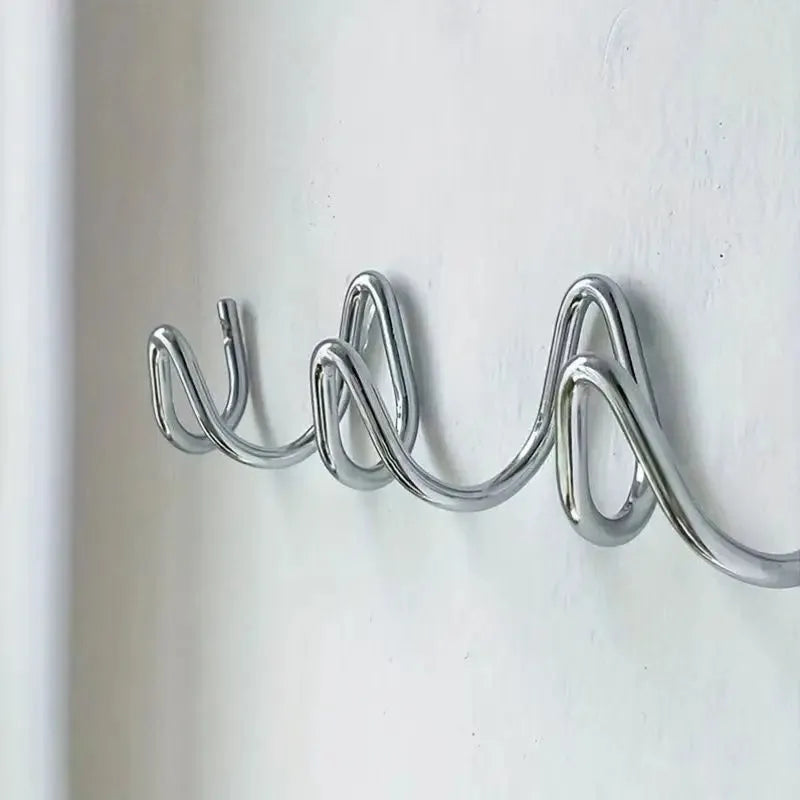 Scandinavian Metal Wall Coat Rack with 3 Hooks