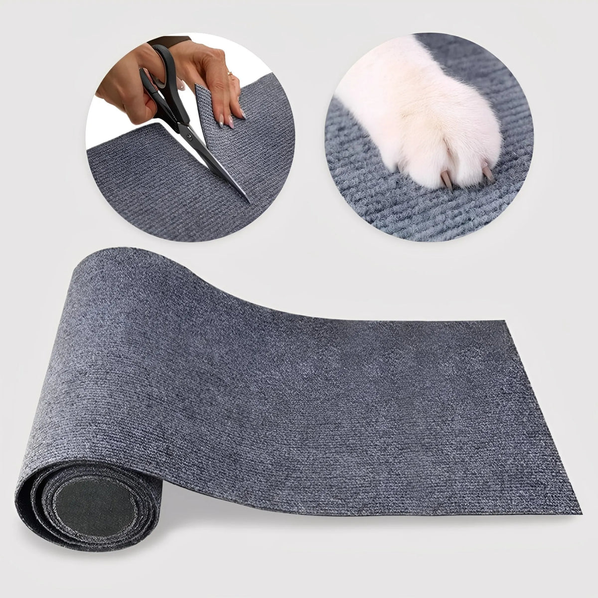 Self-Adhesive Cat Scratching Mat with Furniture Protector