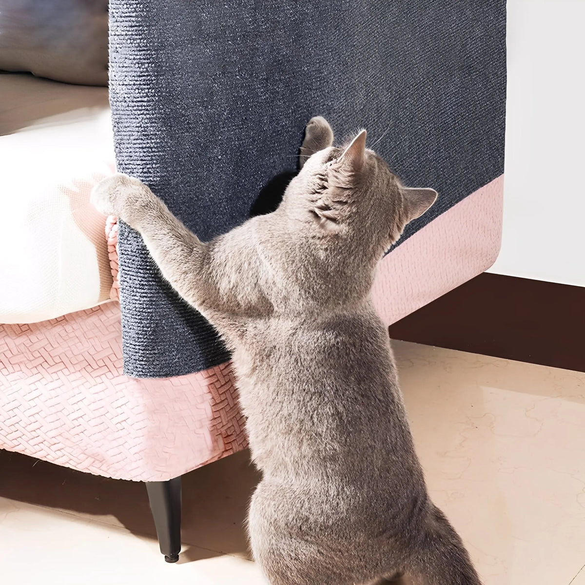 Self-Adhesive Cat Scratching Mat with Furniture Protector