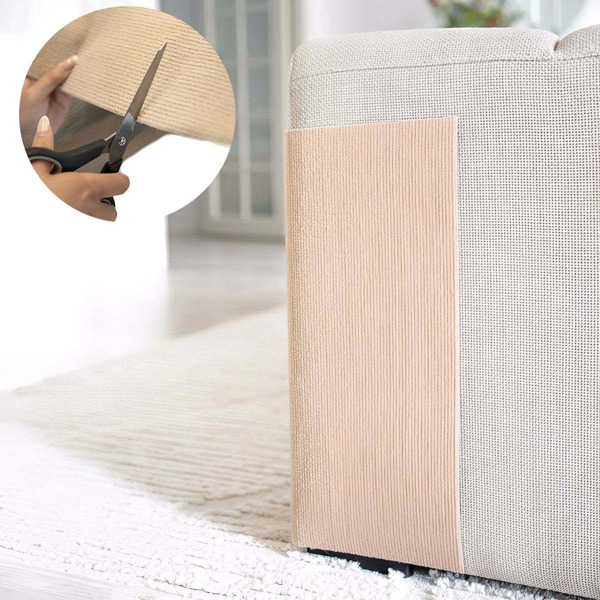 Self-Adhesive Cat Scratching Mat with Furniture Protector
