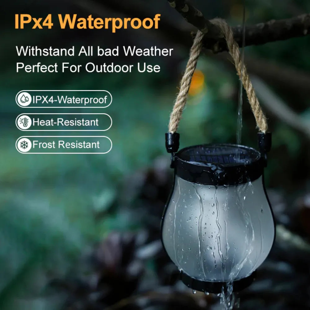 Solar Lantern Light with Realistic Flame Effect
