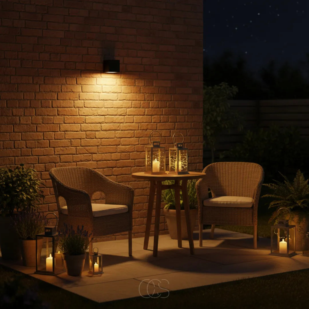 Solar LED Outdoor Wall Light with Dusk-to-Dawn Sensor