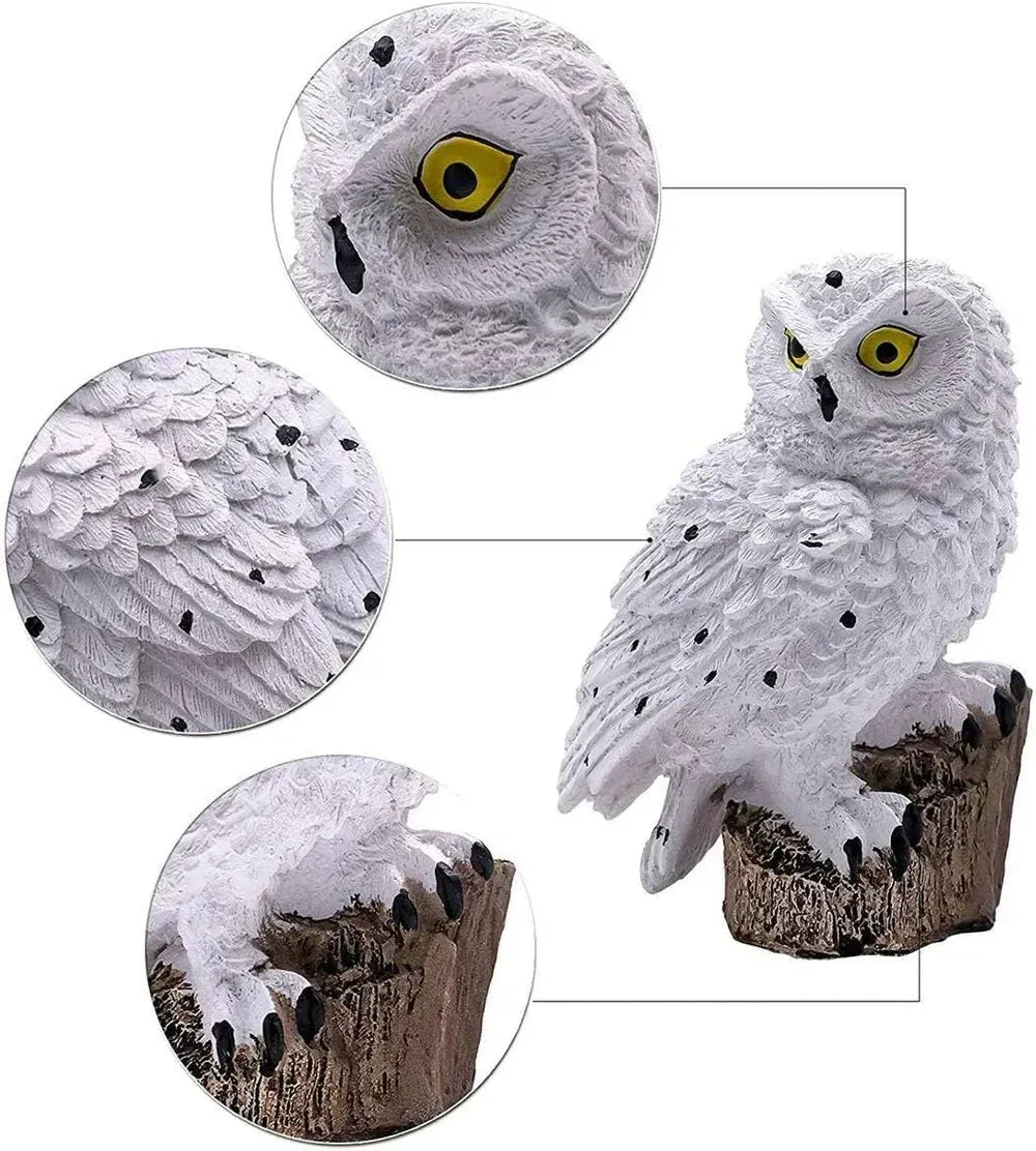Solar Owl Garden Stake Light with Warm White LED