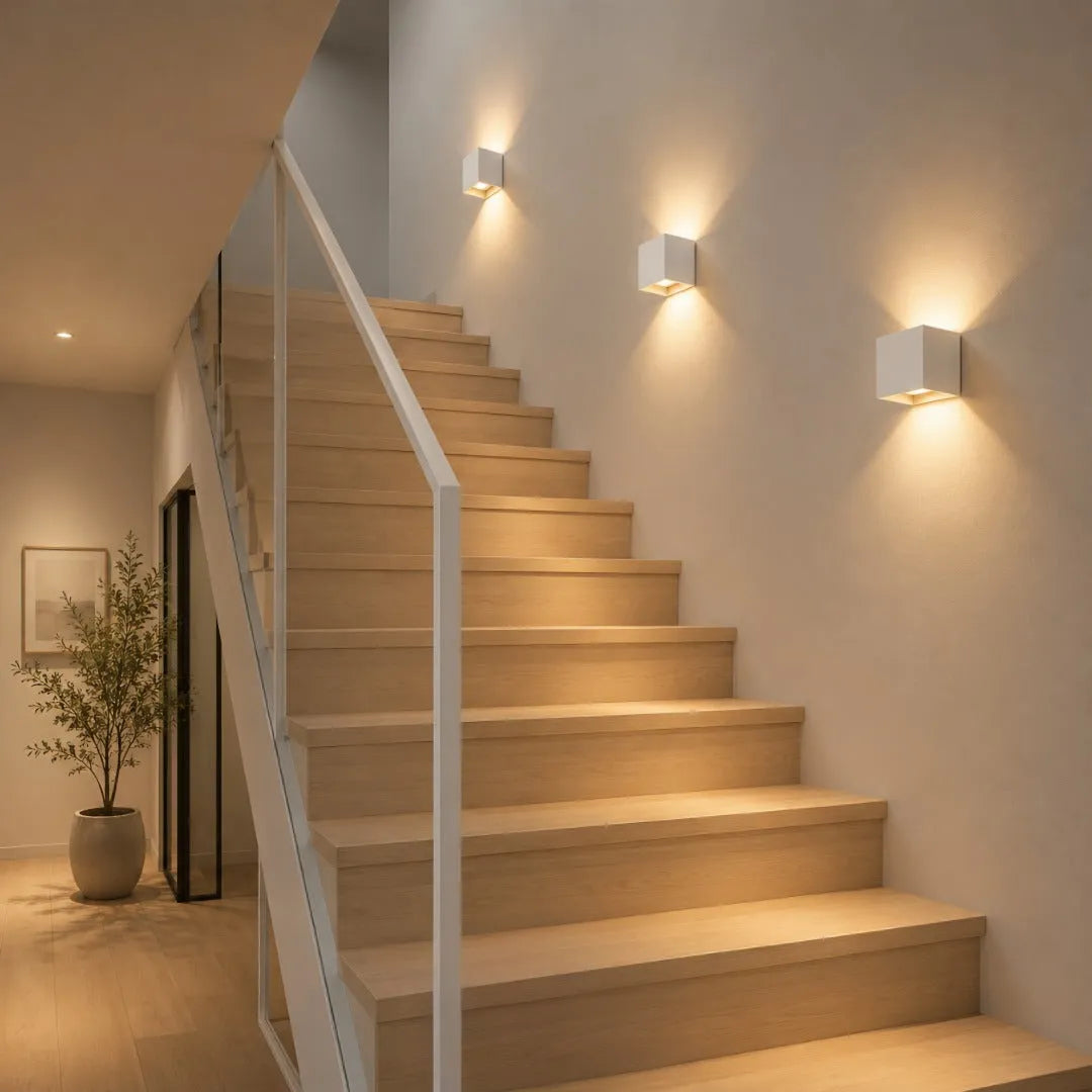 Square Wireless Motion Sensor Wall Light with Aluminium Housing