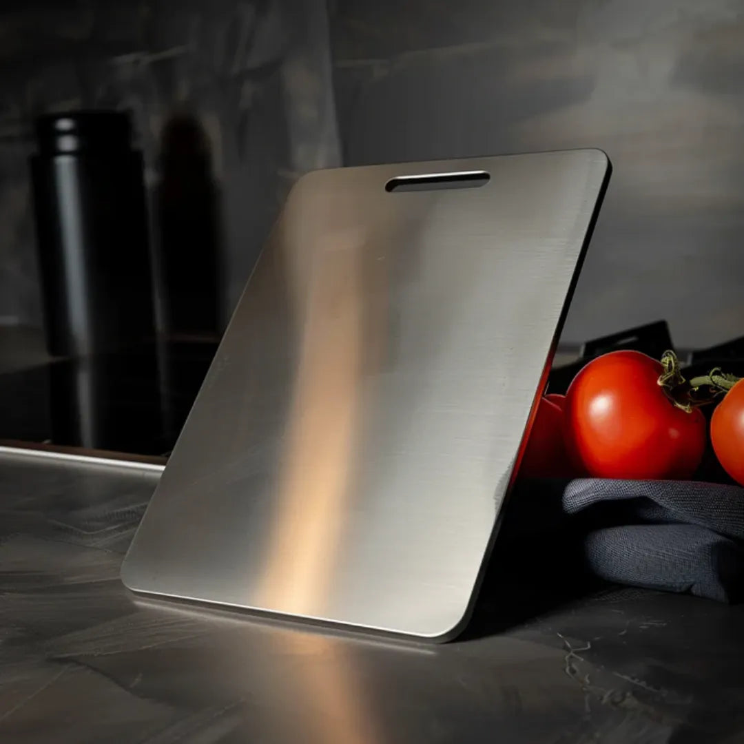 Stainless Steel Professional Cutting Board with Non-Slip Edges