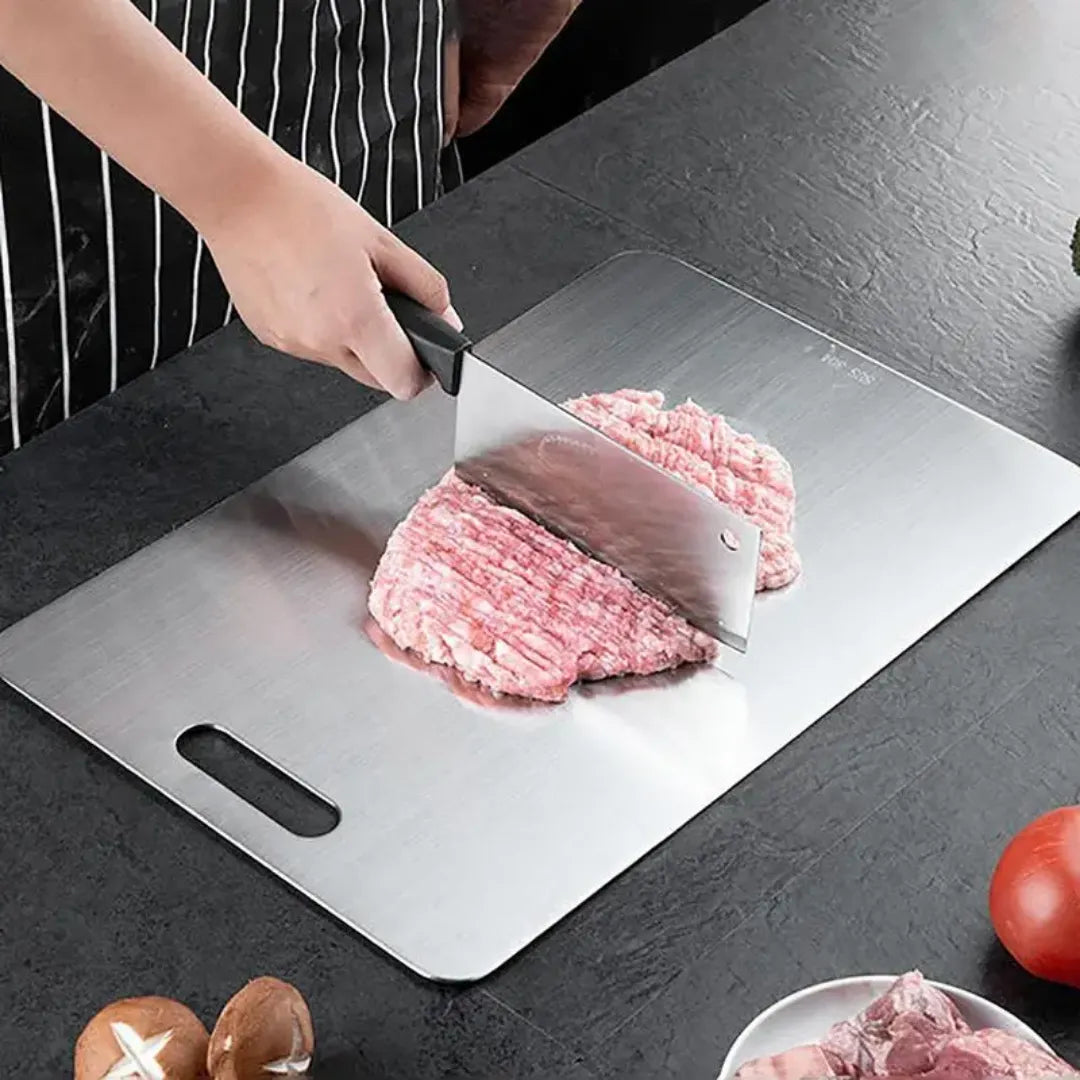 Stainless Steel Professional Cutting Board with Non-Slip Edges