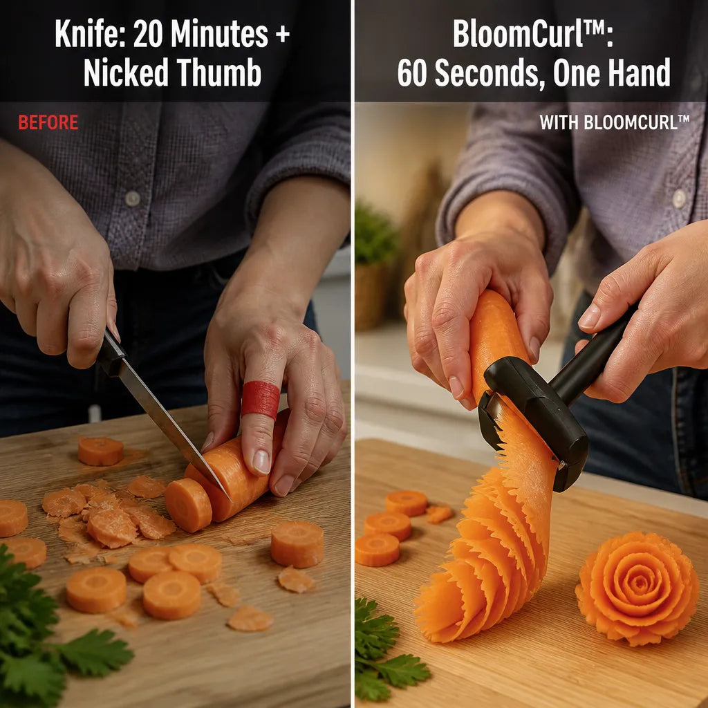 Stainless Steel Vegetable Rose Curler and Peeler Tool