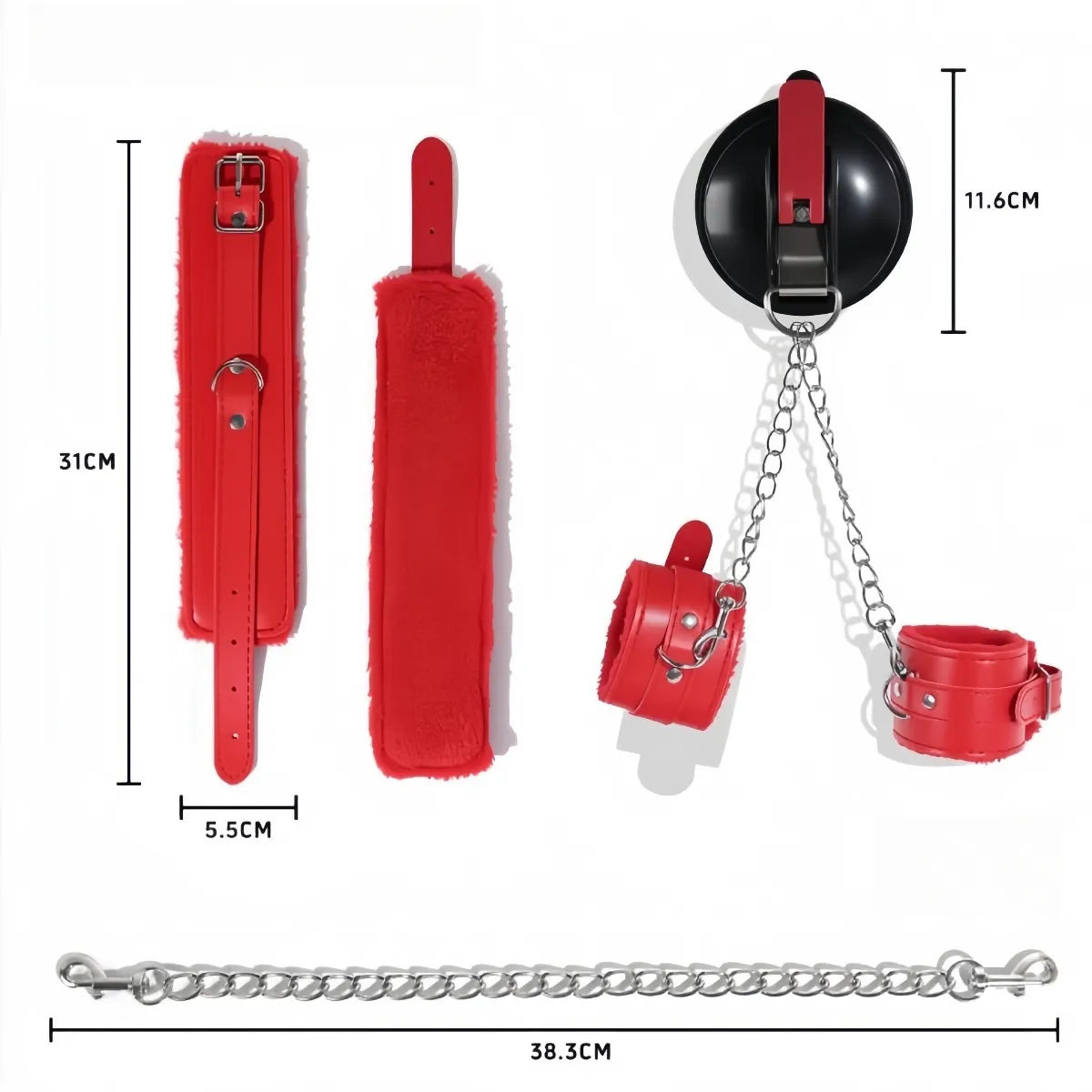 Suction Cup Wrist Cuffs for Shower Play