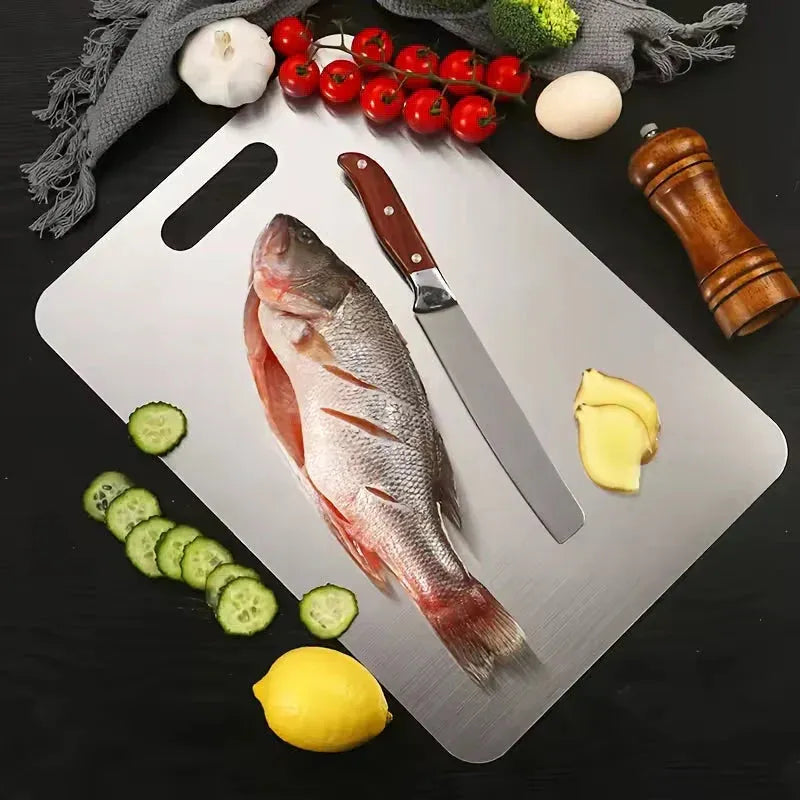 Titanium Cutting Board with Built-in Handle