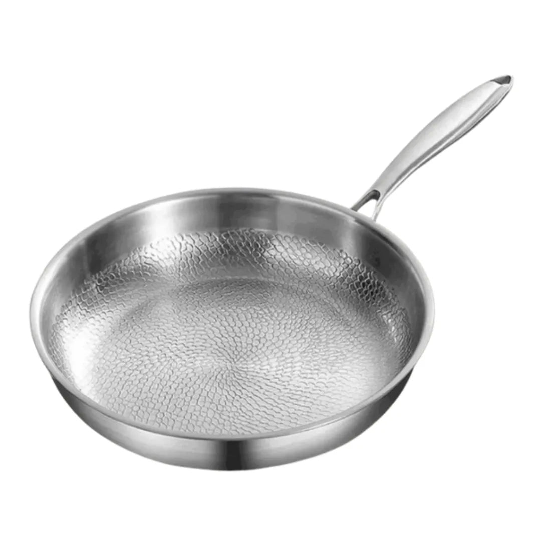 Titanium Induction Frying Pan with Hammered Finish