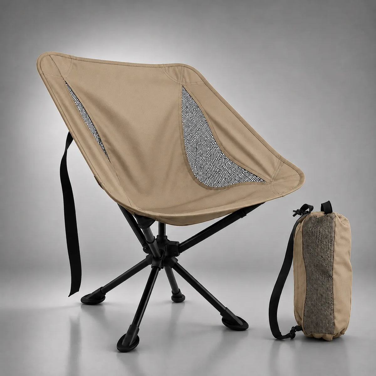 Ultralight Folding Camping Chair with Hammock-Style Seat