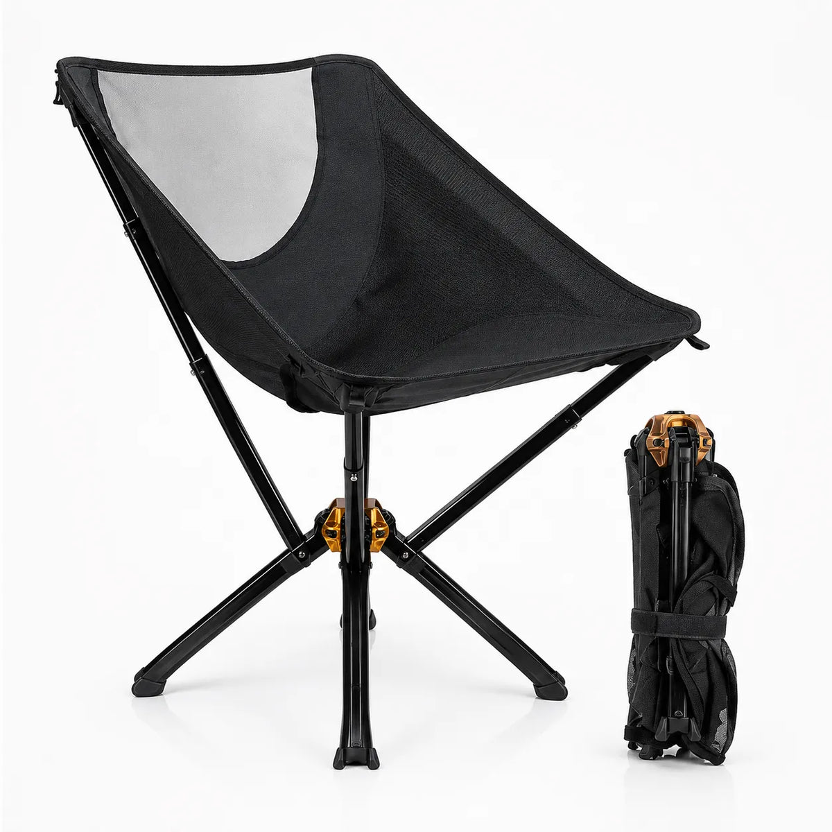 Ultralight Folding Camping Chair with Hammock-Style Seat
