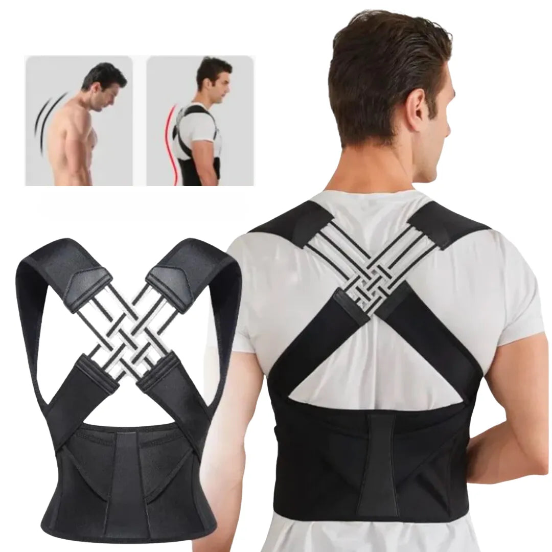Unisex Adjustable Posture Corrector Brace with Elastic Straps