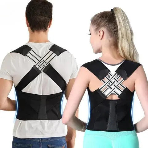 Unisex Adjustable Posture Corrector Brace with Elastic Straps