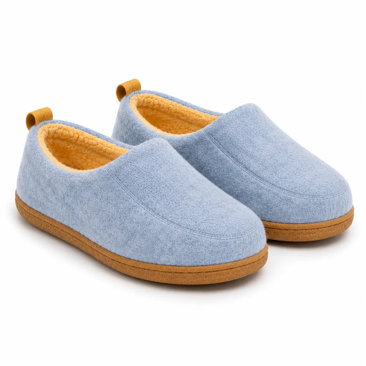 Unisex Fleece Lined Indoor Slippers with Sturdy Sole