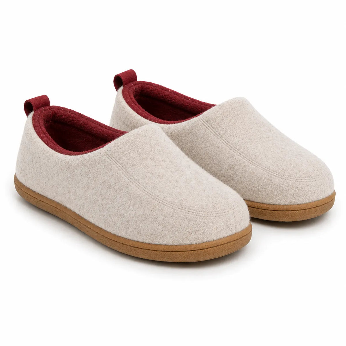 Unisex Fleece Lined Indoor Slippers with Sturdy Sole