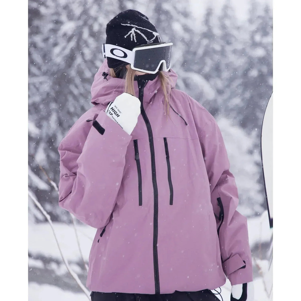Unisex Hooded Ski Jacket for Snowboarding and Winter Sports