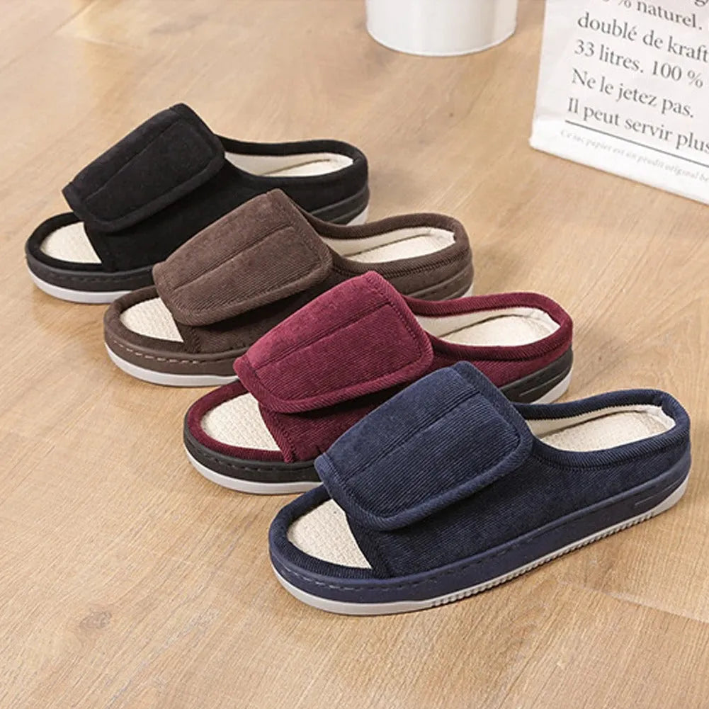Unisex Open-Toe Slippers with Adjustable Strap