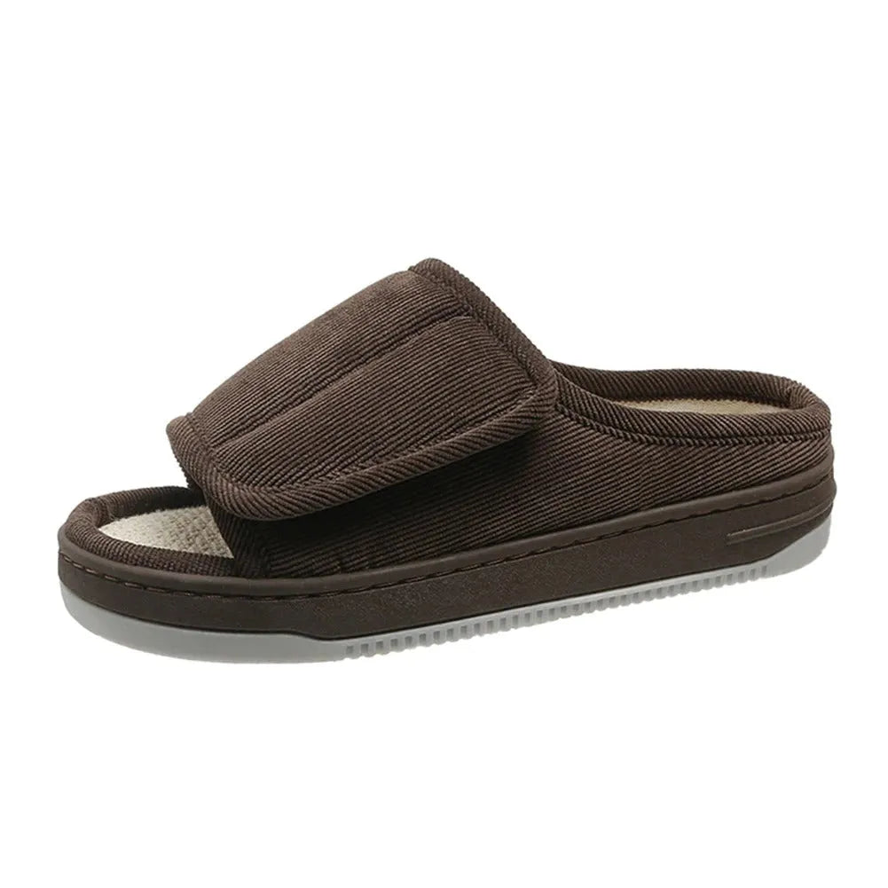 Unisex Open-Toe Slippers with Adjustable Strap