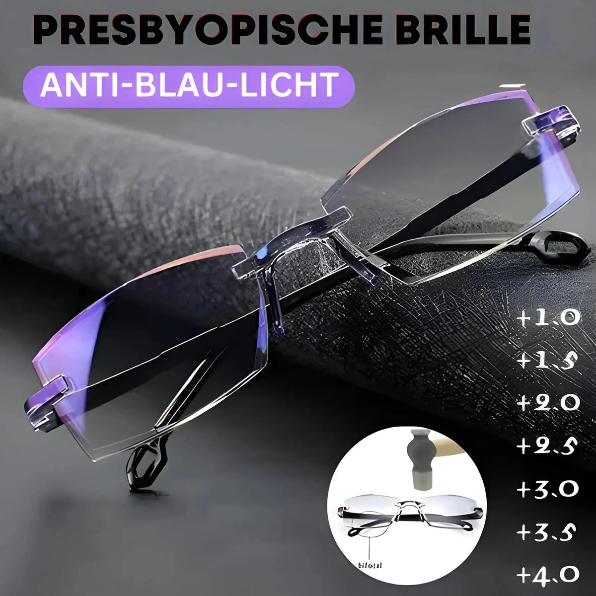 Unisex Progressive Blue Light Blocking Glasses with UV400 Protection
