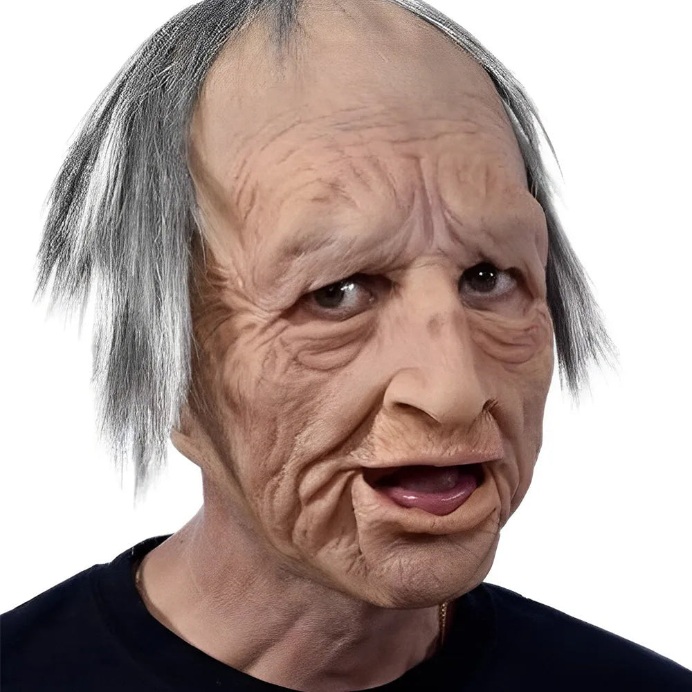 Unisex Realistic Full-Face Mask with Movable Mouth