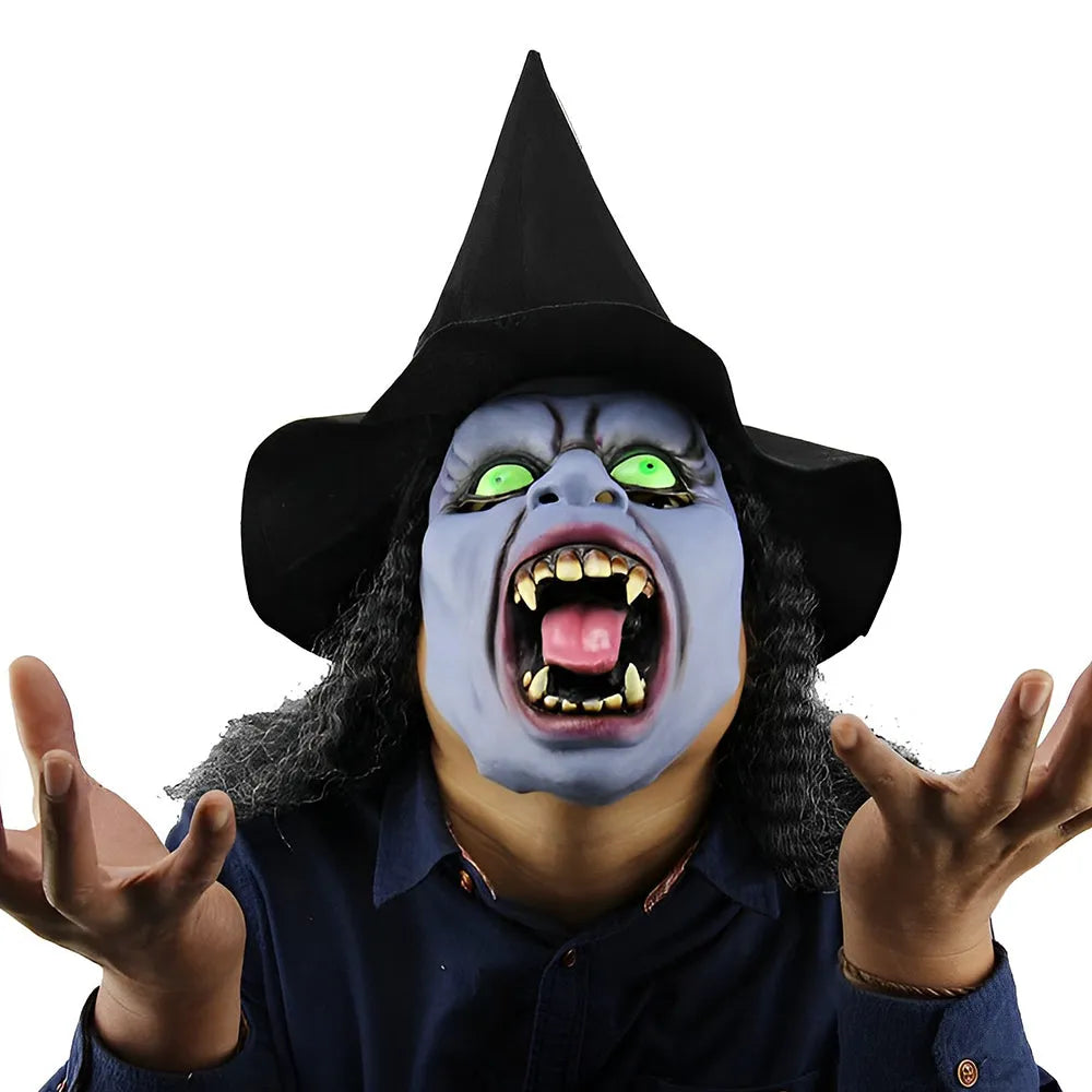 Unisex Realistic Full-Face Mask with Movable Mouth