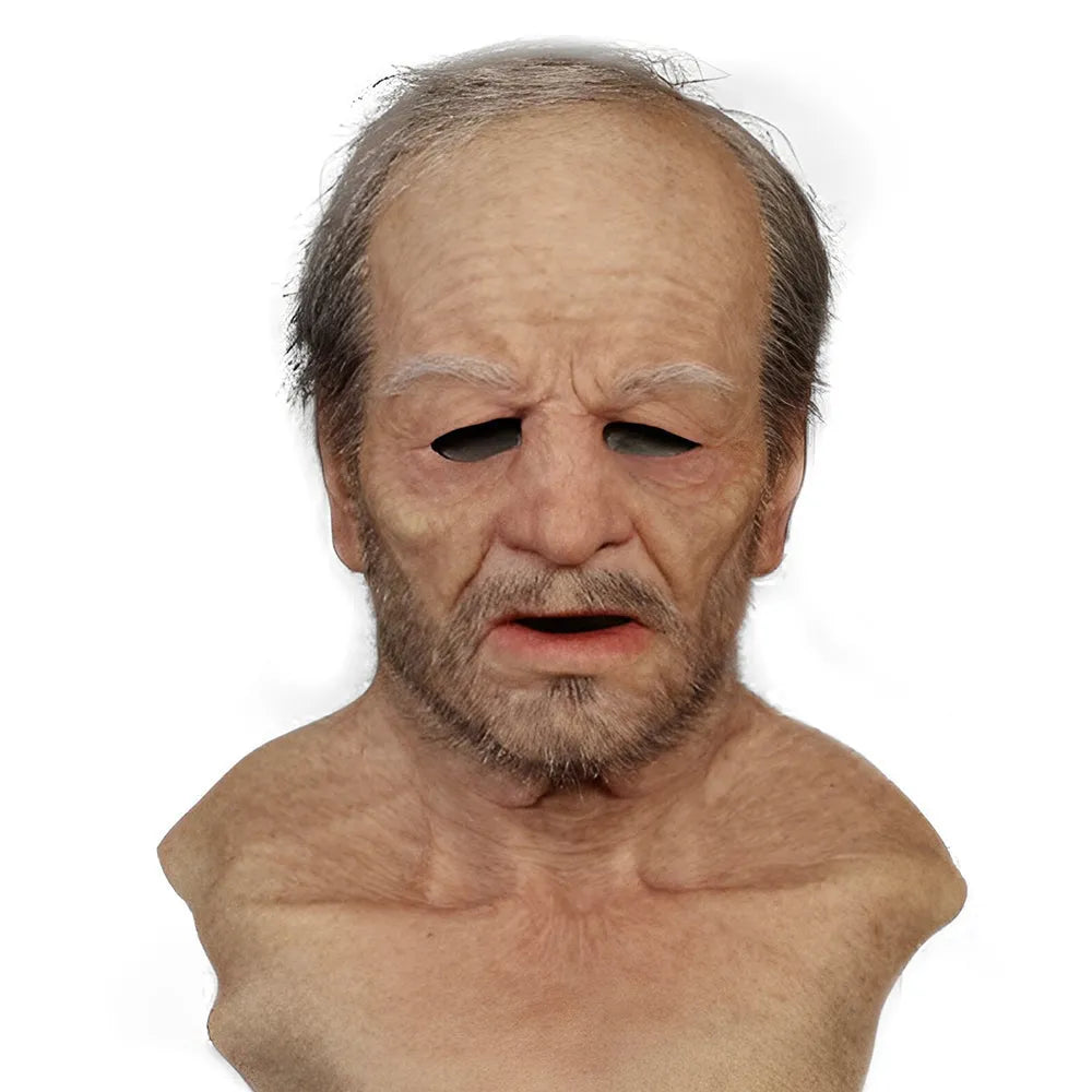Unisex Realistic Full-Face Mask with Movable Mouth