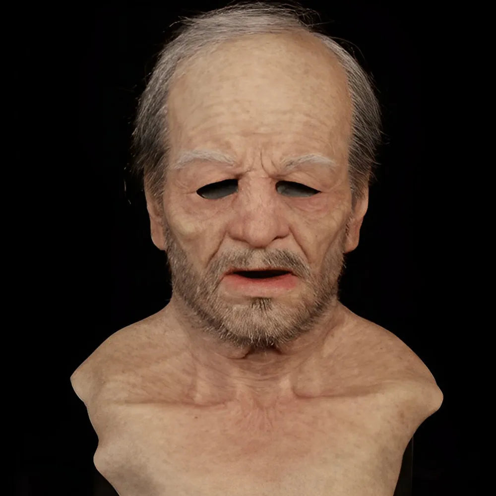 Unisex Realistic Full-Face Mask with Movable Mouth