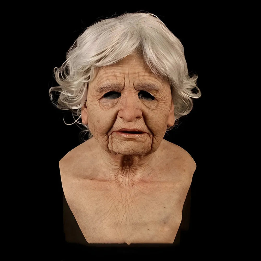 Unisex Realistic Full-Face Mask with Movable Mouth