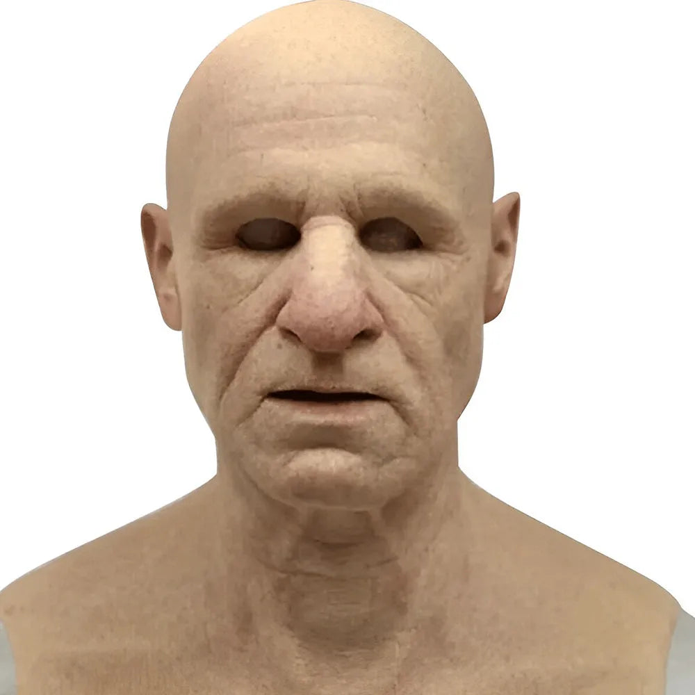 Unisex Realistic Full-Face Mask with Movable Mouth