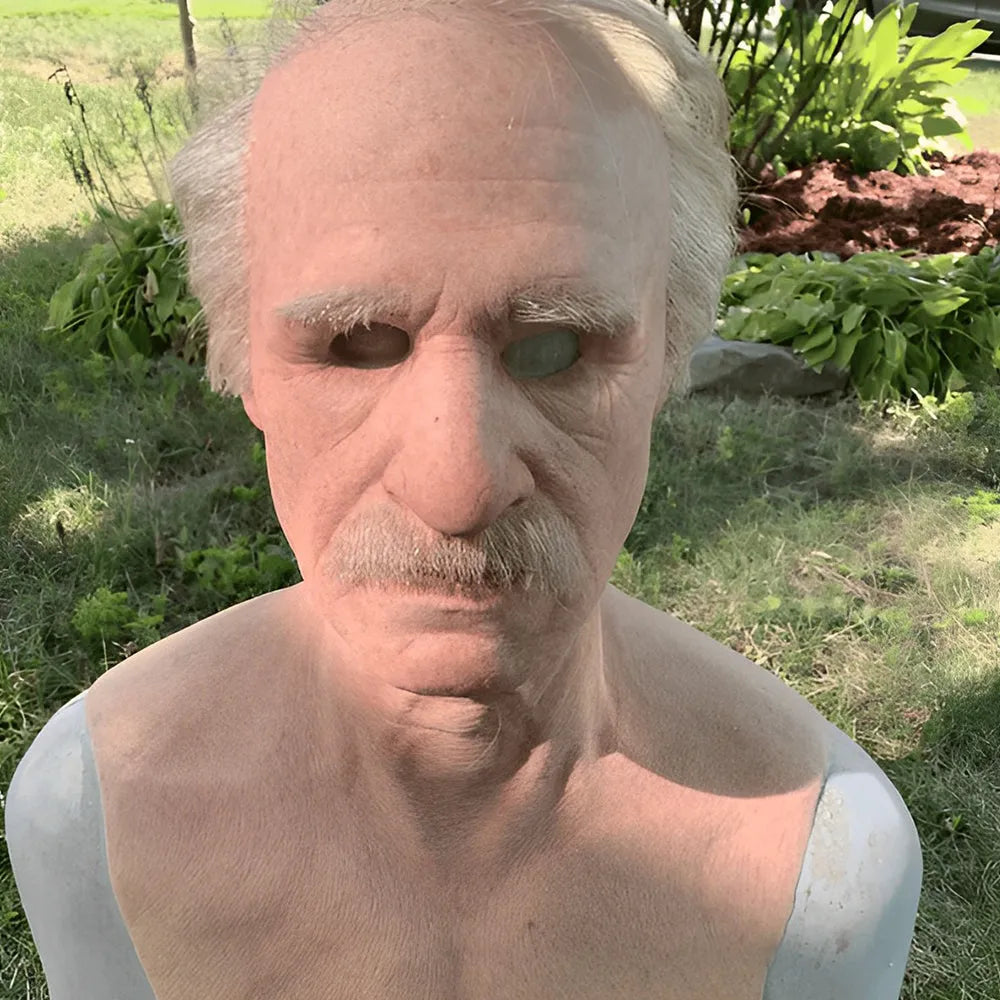 Unisex Realistic Full-Face Mask with Movable Mouth