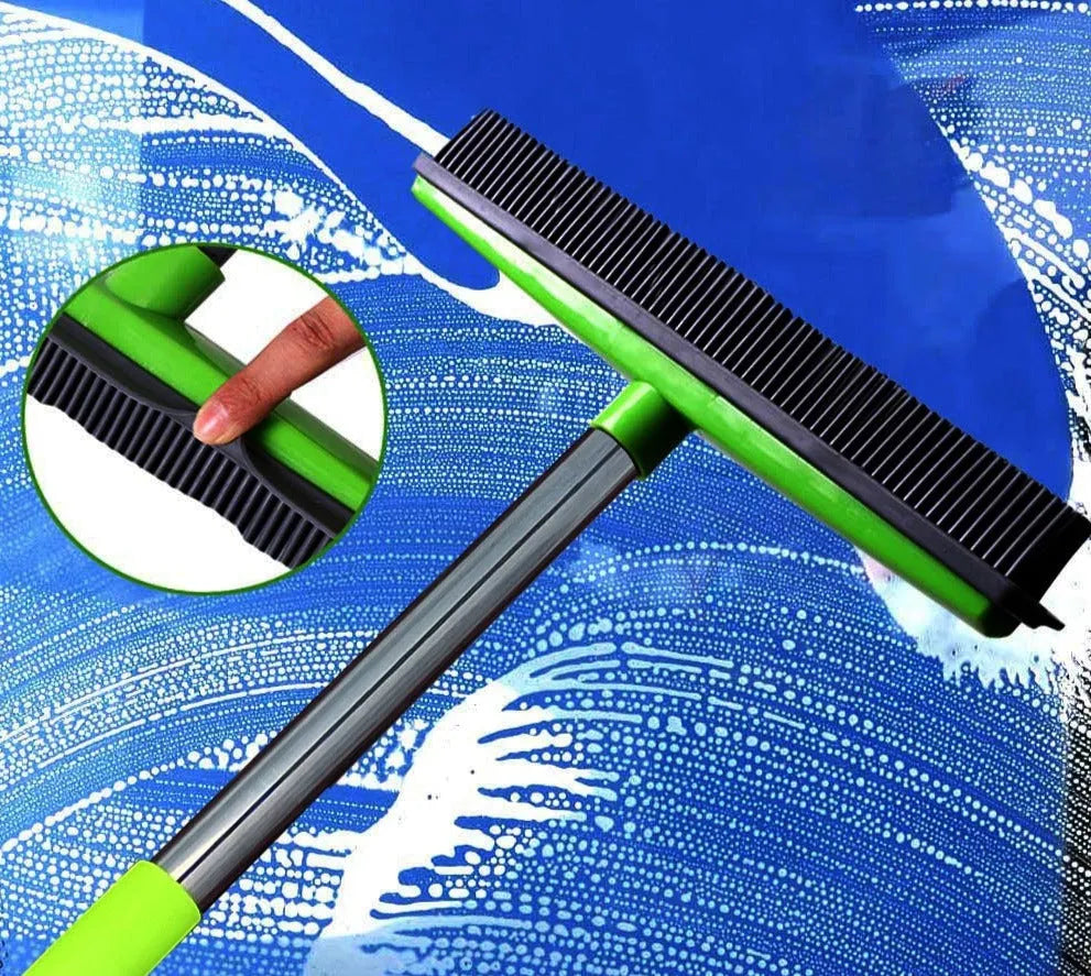 Universal Rubber Pet Hair Removal Broom with Squeegee