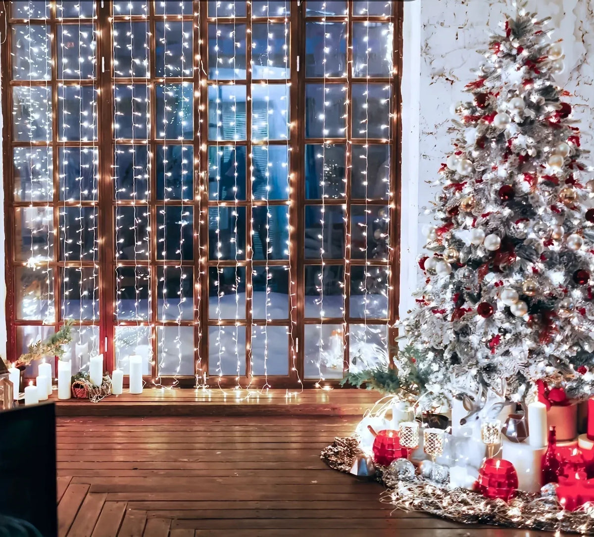 USB LED Curtain String Lights with Remote Control