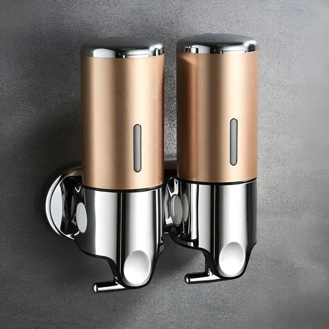Wall-Mounted Brass Soap Dispenser for Bathroom and Kitchen