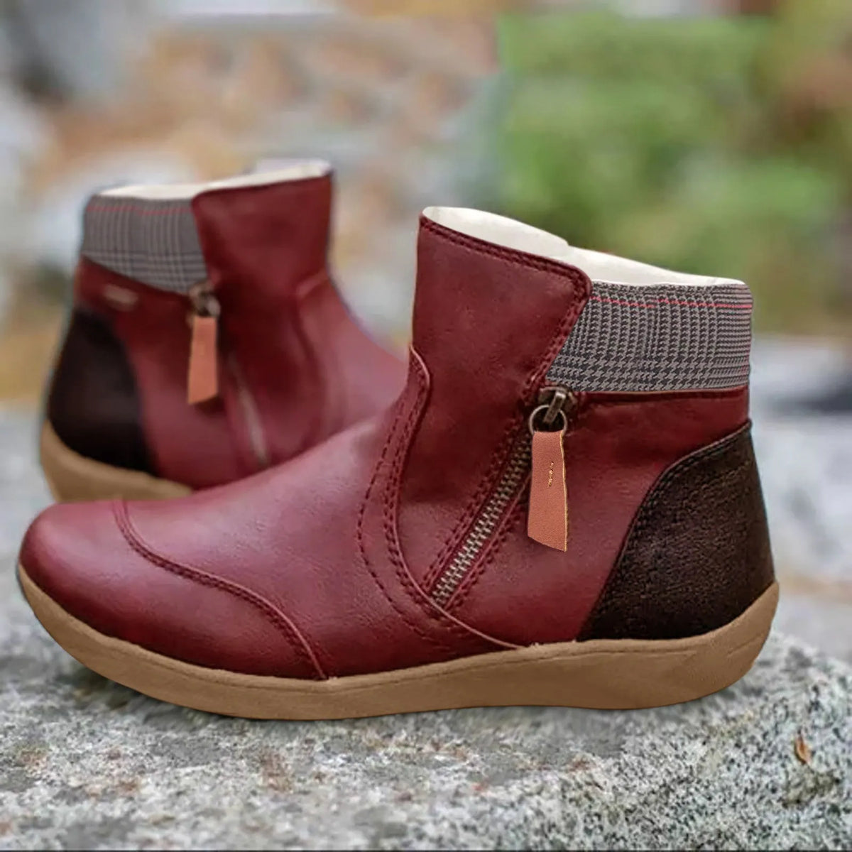 Waterproof Leather Boots with Non-Slip Sole