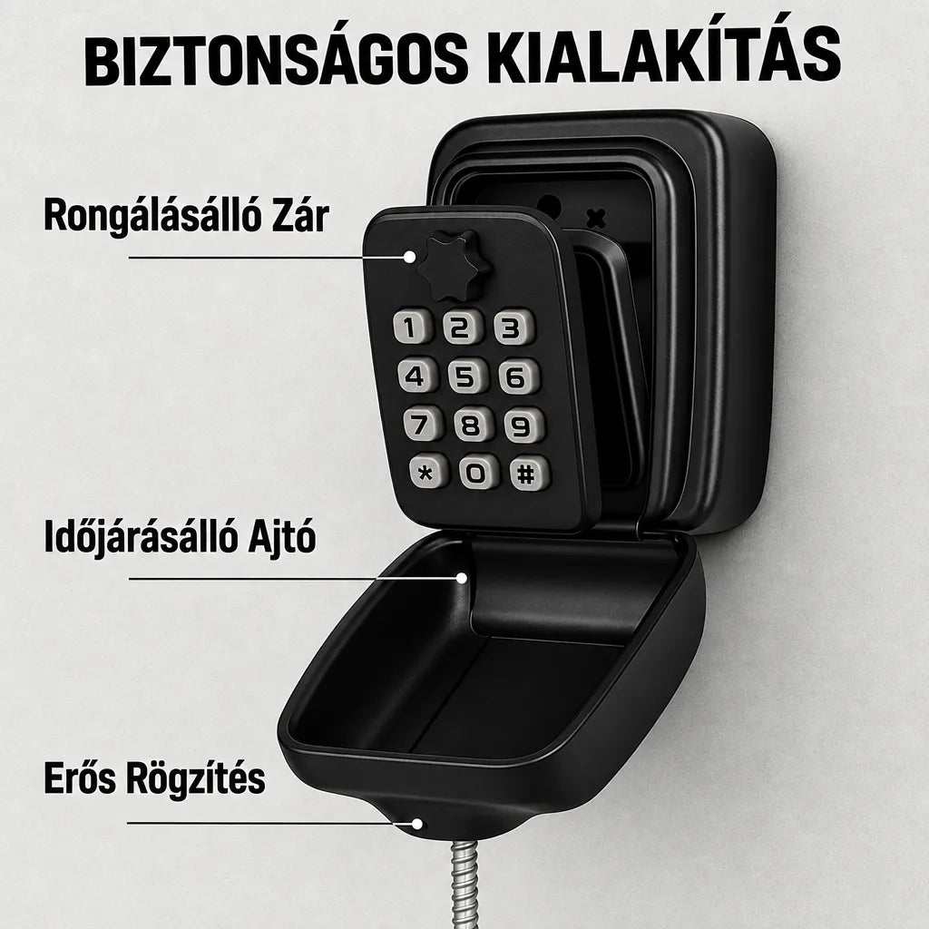 Weatherproof Metal Key Safe with Combination Lock