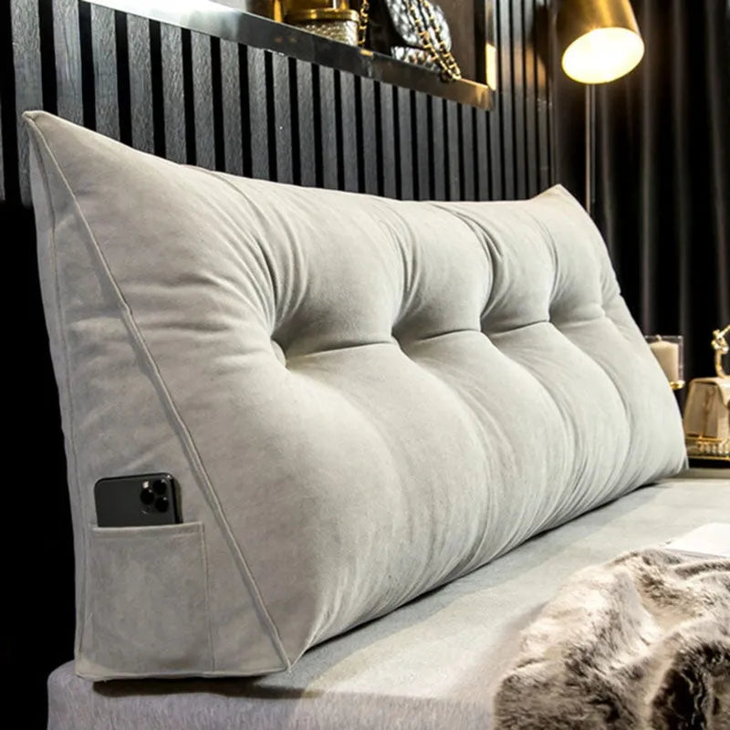 Wedge Pillow with Side Pocket for Bed and Sofa
