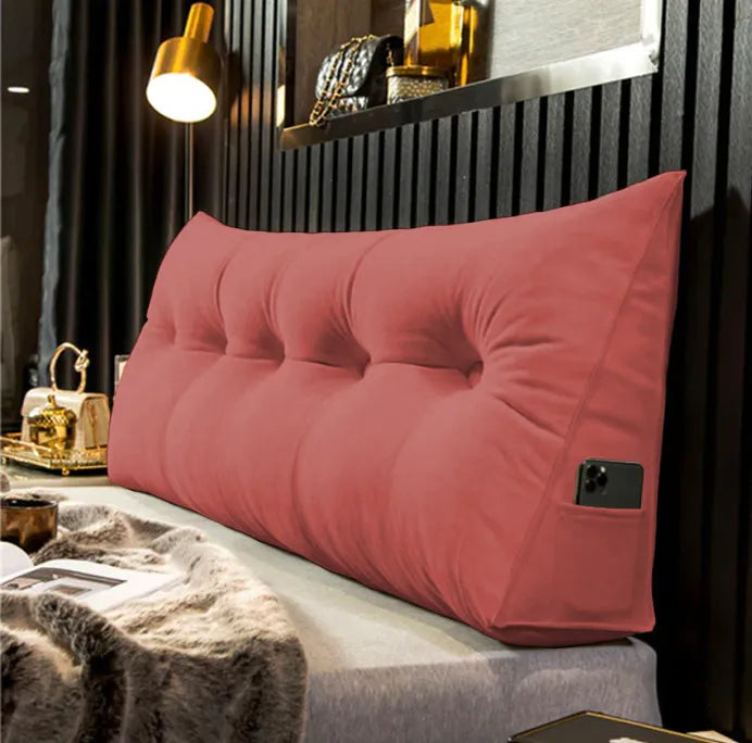 Wedge Pillow with Side Pocket for Bed and Sofa