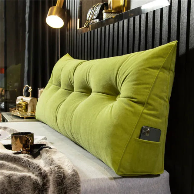 Wedge Pillow with Side Pocket for Bed and Sofa