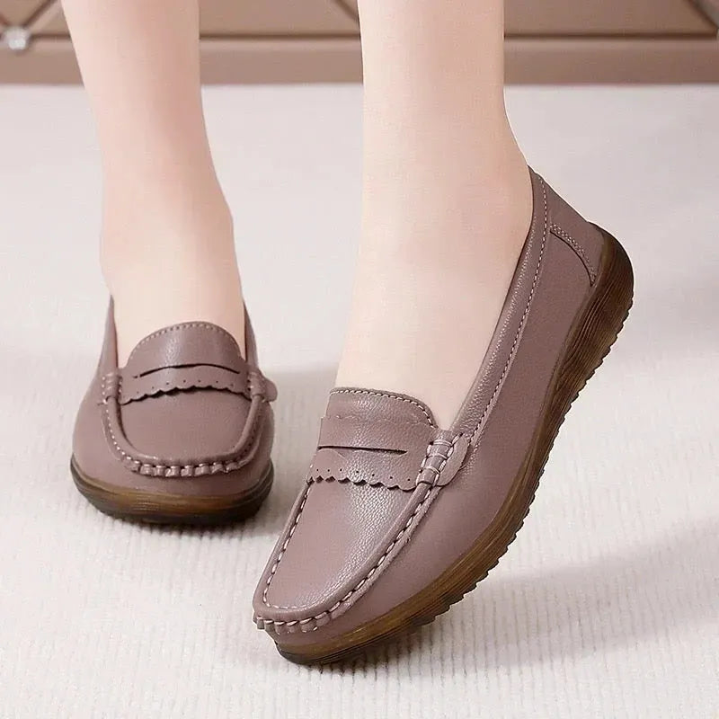 Wide-Fit Slip-On Loafers with Arch Support