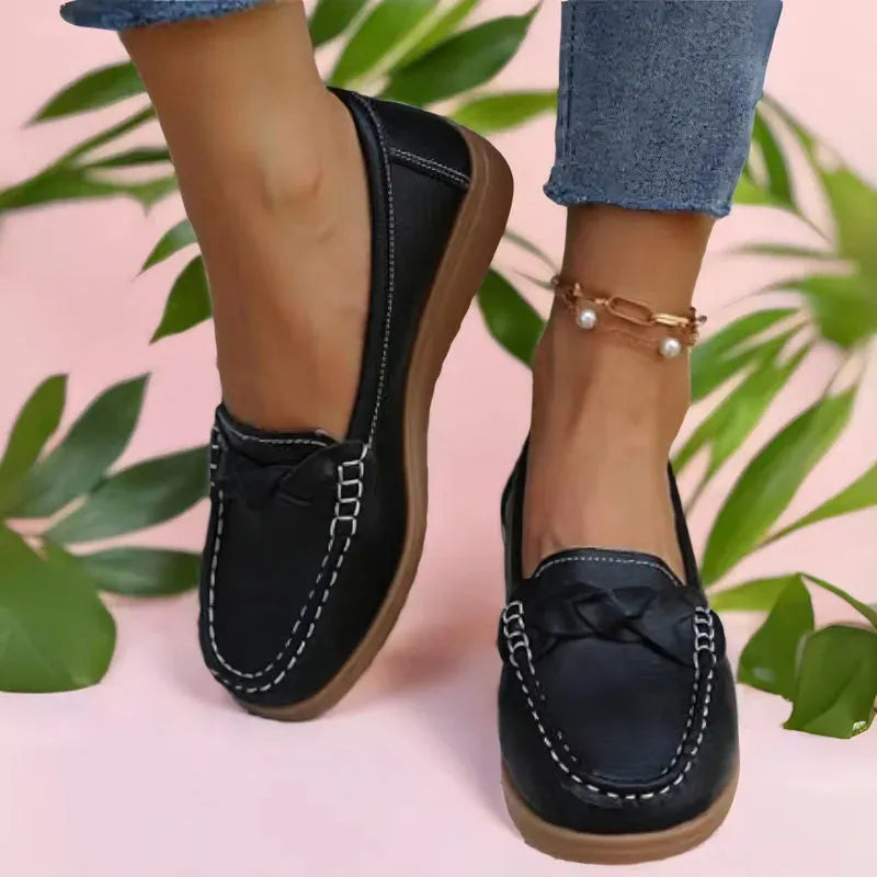 Wide-Fit Slip-On Loafers with Arch Support