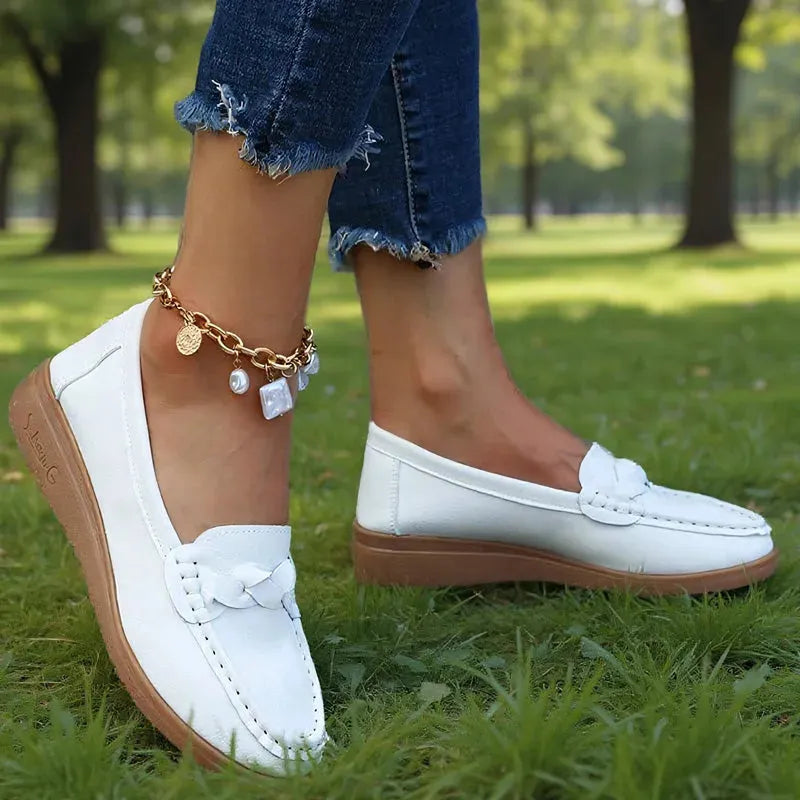 Wide-Fit Slip-On Loafers with Arch Support