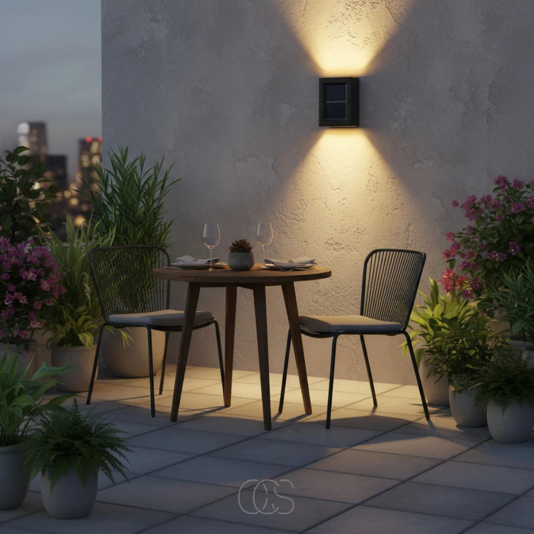 Wireless Solar Outdoor Wall Light with IP65 Sensor