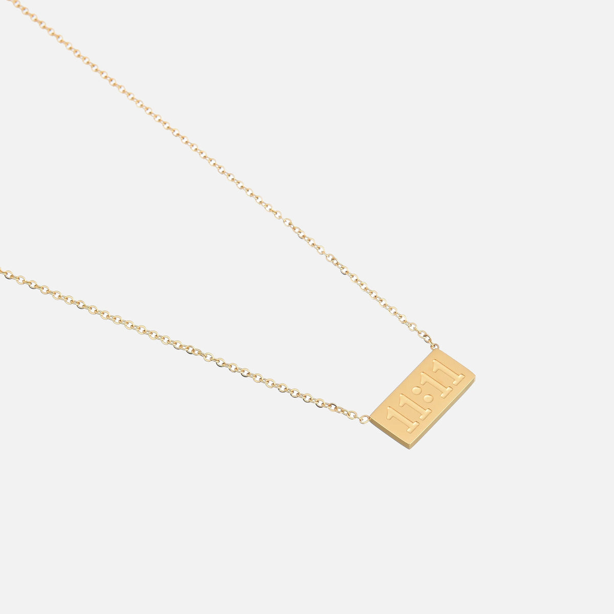 Women's 18K Gold Plated Lucky Elevens Pendant Necklace